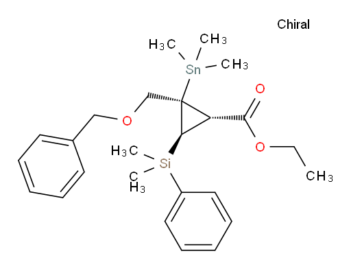(1R,2R,3R)-ethyl 2-((benzyloxy)methyl)-3-(dimethyl(phenyl)silyl)-2-(trimethylstannyl)cyclopropanecarboxylate