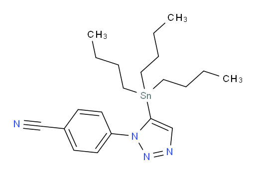 4-(5-(tributylstannyl)-1H-1,2,3-triazol-1-yl)benzonitrile
