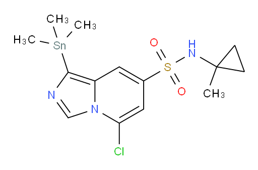 5-chloro-N-(1-methylcyclopropyl)-1-(trimethylstannyl)imidazo[1,5-a]pyridine-7-sulfonamide