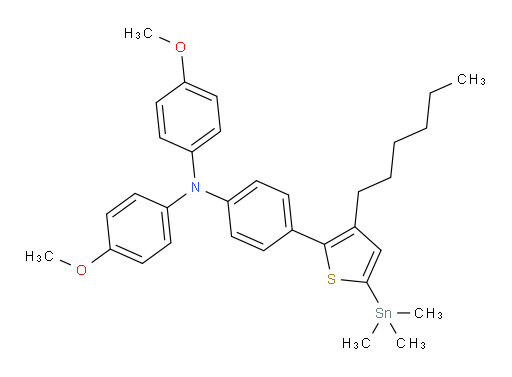 4-(3-hexyl-5-(trimethylstannyl)thiophen-2-yl)-N,N-bis(4-methoxyphenyl)aniline