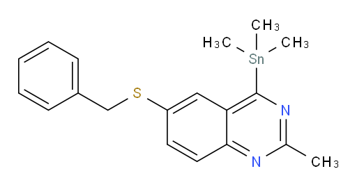6-(benzylthio)-2-methyl-4-(trimethylstannyl)quinazoline