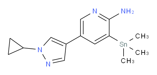 5-(1-cyclopropyl-1H-pyrazol-4-yl)-3-(trimethylstannyl)pyridin-2-amine