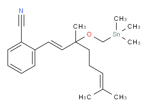 (E)-2-(3,7-dimethyl-3-((trimethylstannyl)methoxy)octa-1,6-dien-1-yl)benzonitrile