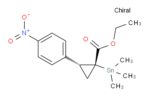 (1R,2R)-ethyl 2-(4-nitrophenyl)-1-(trimethylstannyl)cyclopropanecarboxylate