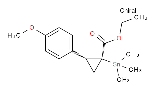 (1S,2R)-ethyl 2-(4-methoxyphenyl)-1-(trimethylstannyl)cyclopropanecarboxylate