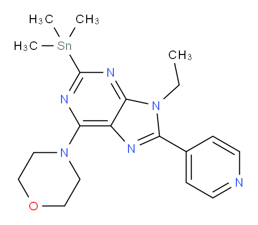 4-(9-ethyl-8-(pyridin-4-yl)-2-(trimethylstannyl)-9H-purin-6-yl)morpholine