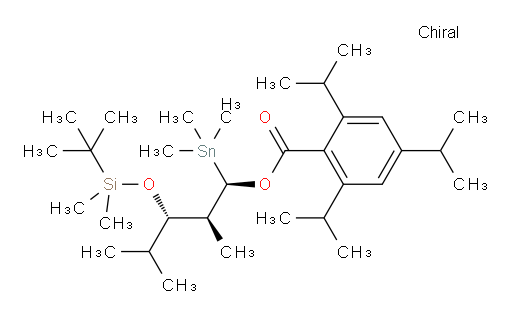 (1R,2S,3S)-3-((tert-butyldimethylsilyl)oxy)-2,4-dimethyl-1-(trimethylstannyl)pentyl 2,4,6-triisopropylbenzoate