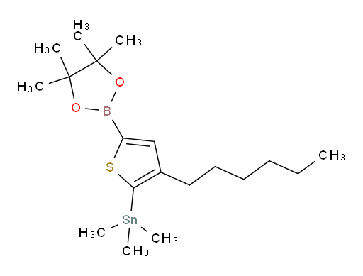 (3-hexyl-5-(4,4,5,5-tetramethyl-1,3,2-dioxaborolan-2-yl)thiophen-2-yl)trimethylstannane
