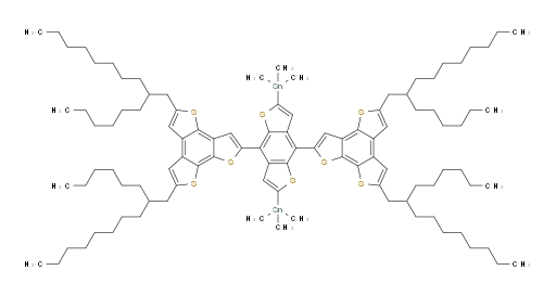 (4,8-bis(5,8-bis(2-hexyldecyl)benzo[1,2-b:3,4-b':6,5-b'']trithiophen-2-yl)benzo[1,2-b:4,5-b']dithiophene-2,6-diyl)bis(trimethylstannane)
