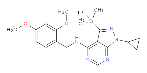 1-cyclopropyl-N-(2,4-dimethoxybenzyl)-3-(trimethylstannyl)-1H-pyrazolo[3,4-d]pyrimidin-4-amine