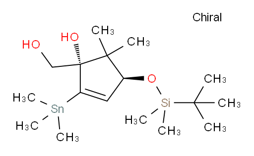 (1S,4S)-4-((tert-butyldimethylsilyl)oxy)-1-(hydroxymethyl)-5,5-dimethyl-2-(trimethylstannyl)cyclopent-2-enol
