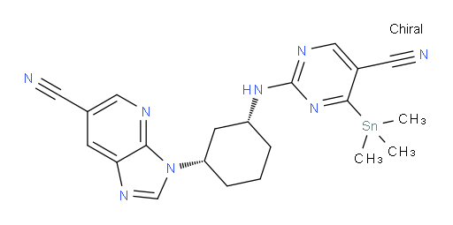 3-((1S,3R)-3-((5-cyano-4-(trimethylstannyl)pyrimidin-2-yl)amino)cyclohexyl)-3H-imidazo[4,5-b]pyridine-6-carbonitrile