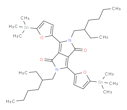2,5-bis(2-ethylhexyl)-3,6-bis(5-(trimethylstannyl)furan-2-yl)pyrrolo[3,4-c]pyrrole-1,4(2H,5H)-dione