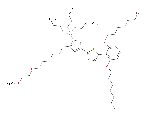 (5'-(2,6-bis((6-bromohexyl)oxy)phenyl)-4-(2-(2-(2-methoxyethoxy)ethoxy)ethoxy)-[2,2'-bithiophen]-5-yl)tributylstannane