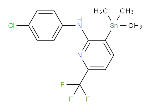 N-(4-chlorophenyl)-6-(trifluoromethyl)-3-(trimethylstannyl)pyridin-2-amine