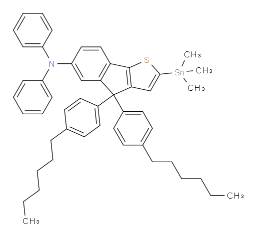 4,4-bis(4-hexylphenyl)-N,N-diphenyl-2-(trimethylstannyl)-4H-indeno[1,2-b]thiophen-6-amine