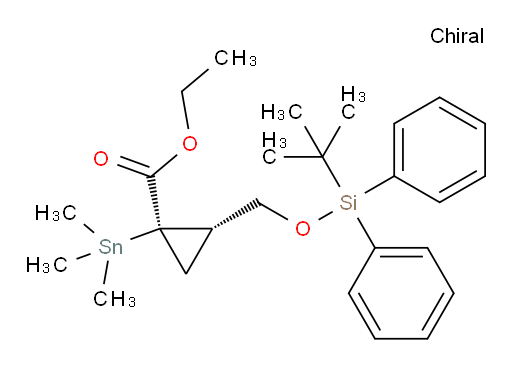 (1R,2S)-ethyl 2-(((tert-butyldiphenylsilyl)oxy)methyl)-1-(trimethylstannyl)cyclopropanecarboxylate