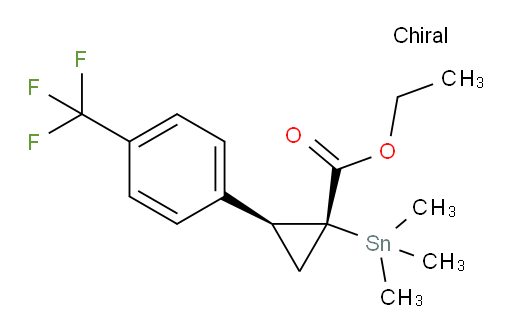 (1R,2S)-ethyl 2-(4-(trifluoromethyl)phenyl)-1-(trimethylstannyl)cyclopropanecarboxylate