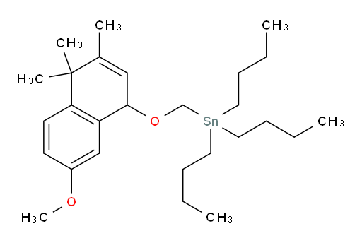 tributyl(((7-methoxy-3,4,4-trimethyl-1,4-dihydronaphthalen-1-yl)oxy)methyl)stannane