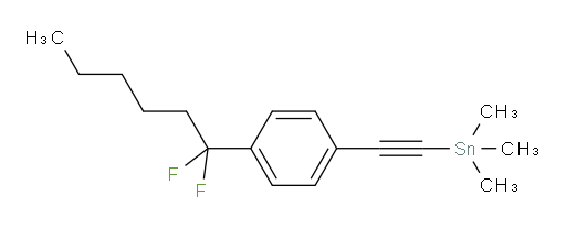 ((4-(1,1-difluorohexyl)phenyl)ethynyl)trimethylstannane