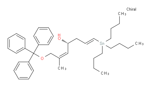 (R,1E,5Z)-6-methyl-1-(tributylstannyl)-7-(trityloxy)hepta-1,5-dien-4-ol