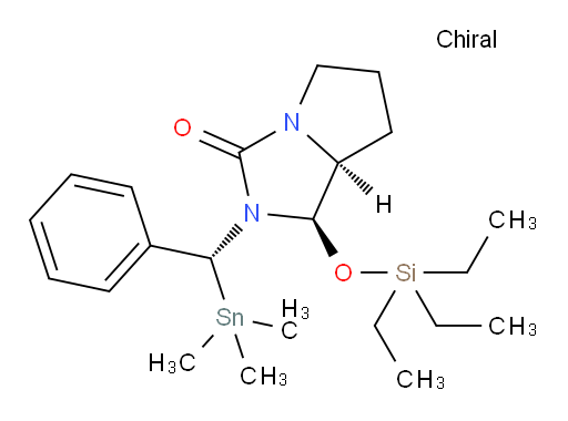 (1R,7aS)-2-((R)-phenyl(trimethylstannyl)methyl)-1-((triethylsilyl)oxy)tetrahydro-1H-pyrrolo[1,2-c]imidazol-3(2H)-one