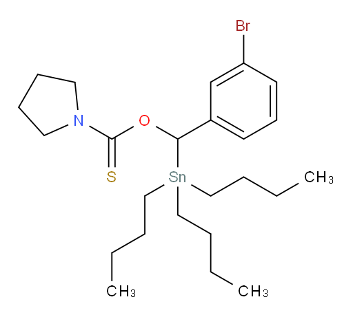 O-((3-bromophenyl)(tributylstannyl)methyl) pyrrolidine-1-carbothioate