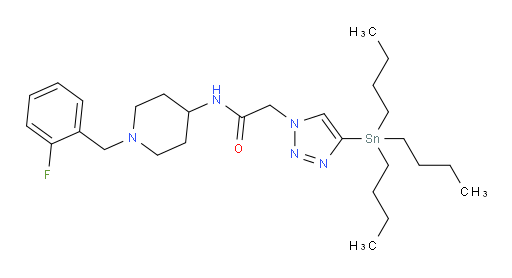 N-(1-(2-fluorobenzyl)piperidin-4-yl)-2-(4-(tributylstannyl)-1H-1,2,3-triazol-1-yl)acetamide