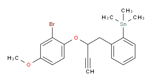 (2-(2-(2-bromo-4-methoxyphenoxy)but-3-yn-1-yl)phenyl)trimethylstannane