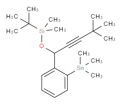 tert-butyl((4,4-dimethyl-1-(2-(trimethylstannyl)phenyl)pent-2-yn-1-yl)oxy)dimethylsilane