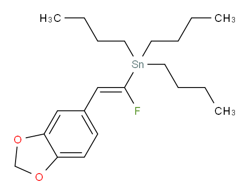 (E)-(2-(benzo[d][1,3]dioxol-5-yl)-1-fluorovinyl)tributylstannane