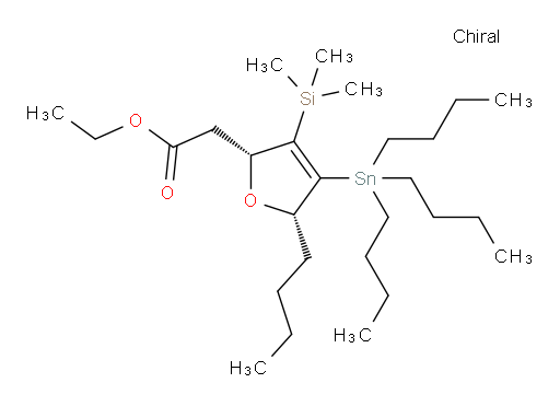 ethyl 2-((2R,5S)-5-butyl-4-(tributylstannyl)-3-(trimethylsilyl)-2,5-dihydrofuran-2-yl)acetate