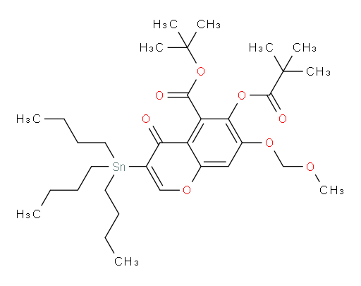 tert-butyl 7-(methoxymethoxy)-4-oxo-6-(pivaloyloxy)-3-(tributylstannyl)-4H-chromene-5-carboxylate
