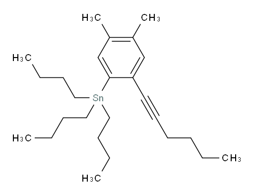 tributyl(2-(hex-1-yn-1-yl)-4,5-dimethylphenyl)stannane