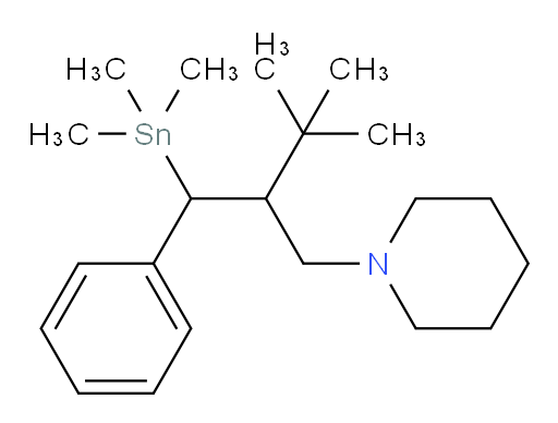 1-(3,3-dimethyl-2-(phenyl(trimethylstannyl)methyl)butyl)piperidine