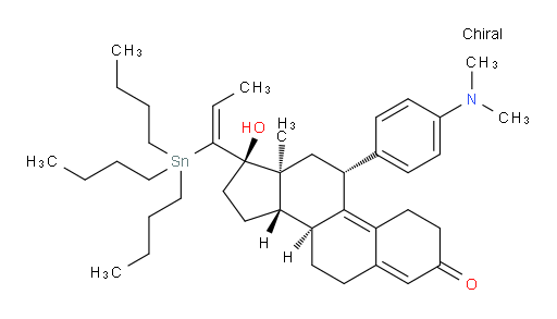 (8S,11R,13S,14S,17R)-11-(4-(dimethylamino)phenyl)-17-hydroxy-13-methyl-17-((E)-1-(tributylstannyl)prop-1-en-1-yl)-6,7,8,11,12,13,14,15,16,17-decahydro-1H-cyclopenta[a]phenanthren-3(2H)-one