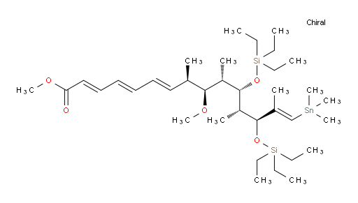 (2E,4E,6E,8R,9S,10S,11S,12R,13S,14E)-methyl 9-methoxy-8,10,12,14-tetramethyl-11,13-bis((triethylsilyl)oxy)-15-(trimethylstannyl)pentadeca-2,4,6,14-tetraenoate