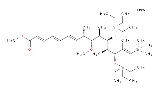 (2E,4E,6E,8S,9R,10R,11R,12S,13R,14E)-methyl 9-methoxy-8,10,12,14-tetramethyl-11,13-bis((triethylsilyl)oxy)-15-(trimethylstannyl)pentadeca-2,4,6,14-tetraenoate