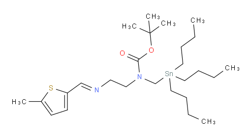 (E)-tert-butyl (2-(((5-methylthiophen-2-yl)methylene)amino)ethyl)((tributylstannyl)methyl)carbamate