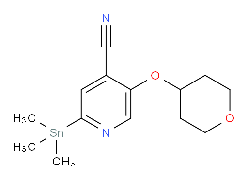5-((tetrahydro-2H-pyran-4-yl)oxy)-2-(trimethylstannyl)isonicotinonitrile