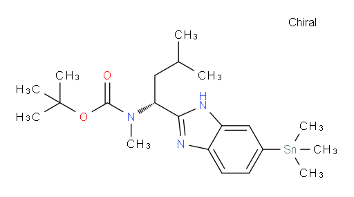 (R)-tert-butyl methyl(3-methyl-1-(6-(trimethylstannyl)-1H-benzo[d]imidazol-2-yl)butyl)carbamate