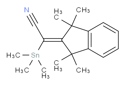 2-(1,1,3,3-tetramethyl-1H-inden-2(3H)-ylidene)-2-(trimethylstannyl)acetonitrile