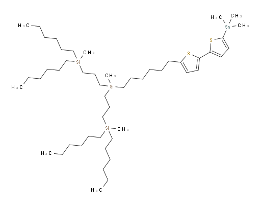 ((methyl(6-(5'-(trimethylstannyl)-[2,2'-bithiophen]-5-yl)hexyl)silanediyl)bis(propane-3,1-diyl))bis(dihexyl(methyl)silane)