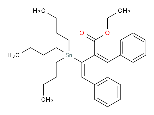 (2E,3E)-ethyl 2-benzylidene-4-phenyl-3-(tributylstannyl)but-3-enoate