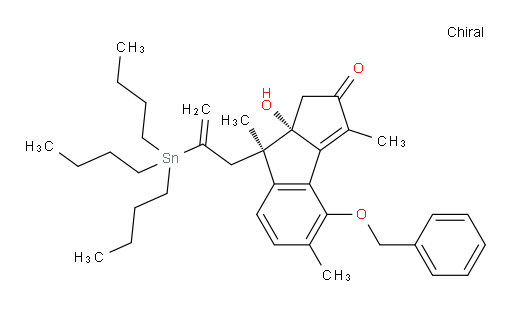 (8R,8aS)-4-(benzyloxy)-8a-hydroxy-3,5,8-trimethyl-8-(2-(tributylstannyl)allyl)-8,8a-dihydrocyclopenta[a]inden-2(1H)-one