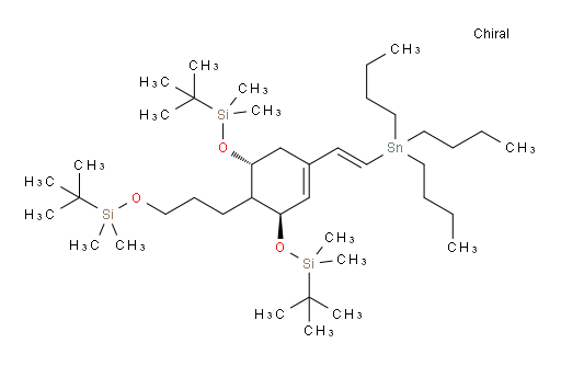 (((1R,3R)-2-(3-((tert-butyldimethylsilyl)oxy)propyl)-5-((E)-2-(tributylstannyl)vinyl)cyclohex-4-ene-1,3-diyl)bis(oxy))bis(tert-butyldimethylsilane)