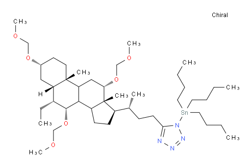 5-((3R)-3-((3R,5S,6R,7R,10S,12S,13R,17R)-6-ethyl-3,7,12-tris(methoxymethoxy)-10,13-dimethylhexadecahydro-1H-cyclopenta[a]phenanthren-17-yl)butyl)-1-(tributylstannyl)-1H-tetrazole