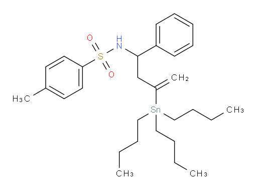 4-methyl-N-(1-phenyl-3-(tributylstannyl)but-3-en-1-yl)benzenesulfonamide