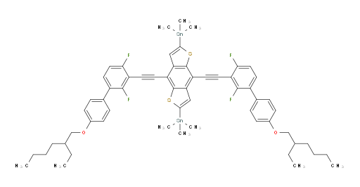 (4,8-bis((4'-((2-ethylhexyl)oxy)-2,4-difluoro-[1,1'-biphenyl]-3-yl)ethynyl)benzo[1,2-b:4,5-b']dithiophene-2,6-diyl)bis(trimethylstannane)