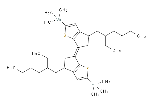 (E)-(4,4'-双(2-乙基己基)-4,4',5,5'-四氢-[6,6'-bi(环戊烷并[b]噻吩亚基)]-2,2'-二基)双(三甲基锡烷)